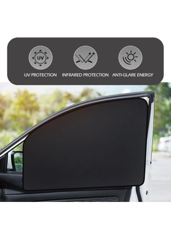 KOWVOWZ 4 PCS Car Side Window Sun Shades with Magnets, Privacy Car Window Sun Shades, UV & Heat Blocking Car Window Cover for Most Car - Image 4